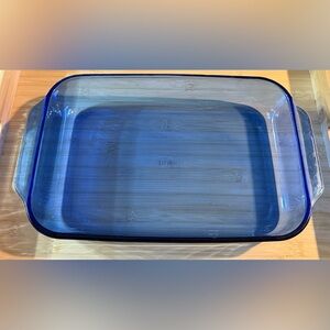 Vintage Pyrex Cobalt Blue 3 Qt 233 - R 13x9x2 Baking Dish Pan Casserole Handled